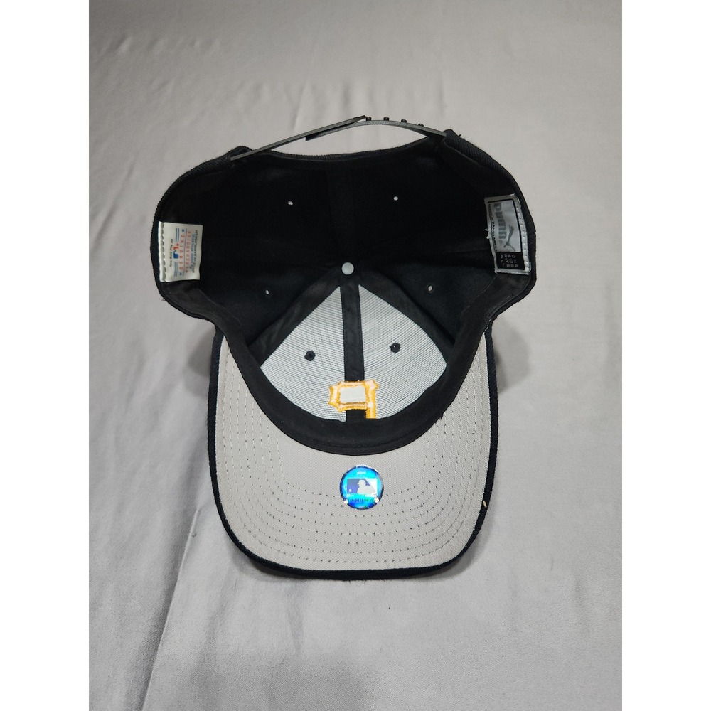 Puma Logo Athletic Pittsburgh Pirates MLB Snapback Hat Black Yellow DB04160635 - Picture 8 of 8